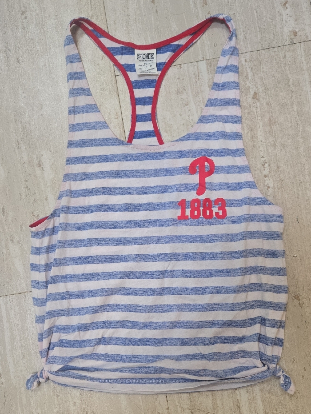 PINK Victoria's Secret with 5th & Ocean Phillies Striped Tank Top